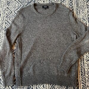 Jack Spade Mens Gray Crew Neck Knit Sweater XL Cotton Acrylic Wool Blend